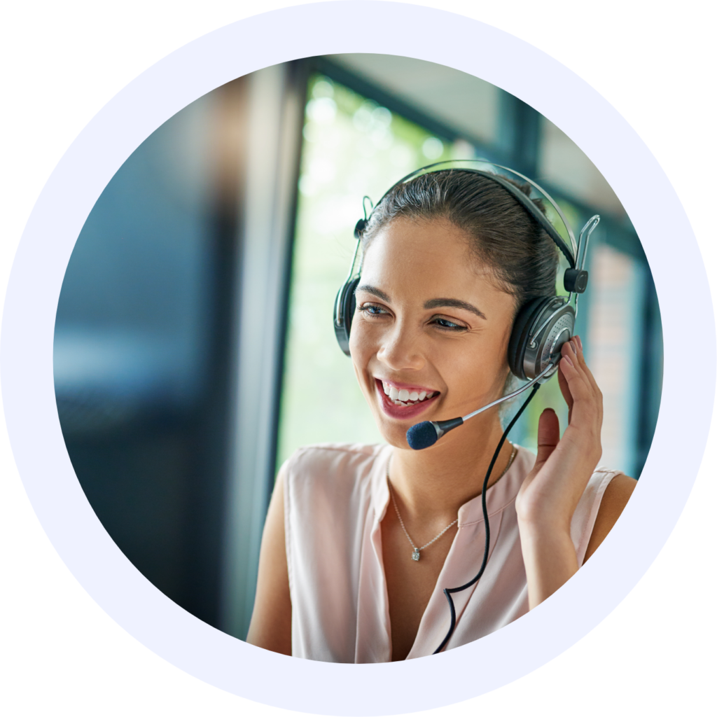 Woman on phone discussing PAR OPS Recovery