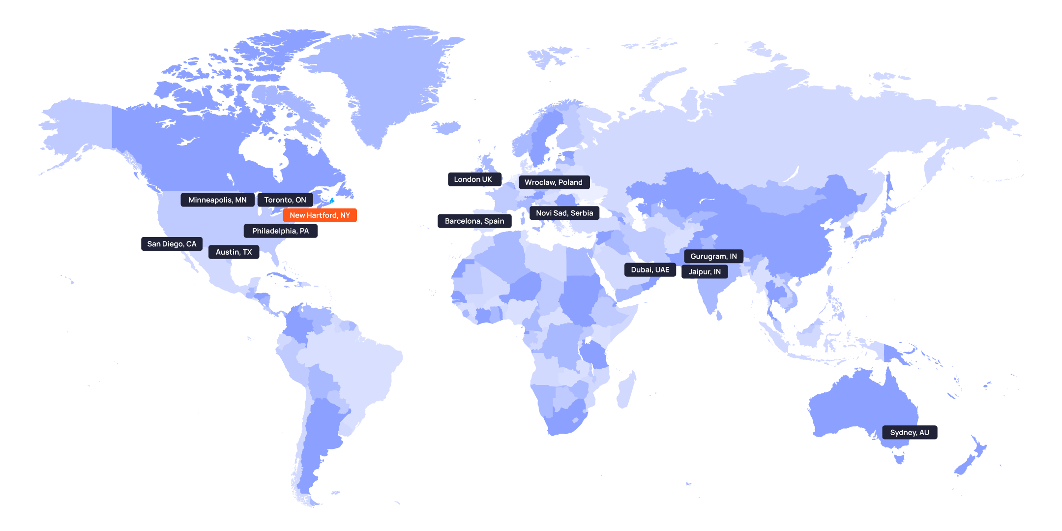 PAR Office Locations Map