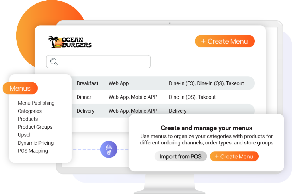 PAR Ordering menu management